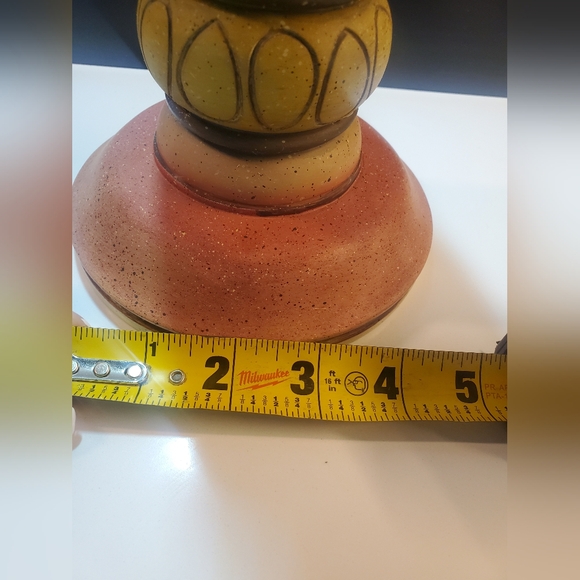 2004 Julie Ueland Designer SouthWest Painted 11.5 Pillar acandle Holder - Picture 3 of 16